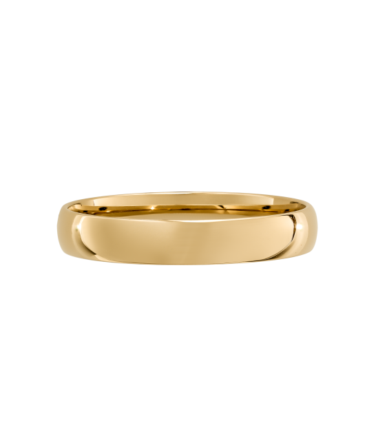 Yellow gold wedding ring 3mm with comfort