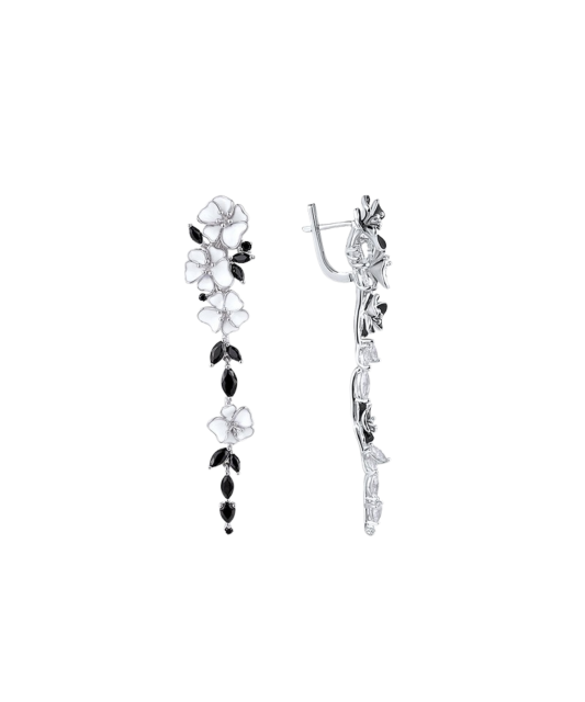 Sterling Silver earrings with zircons and spinels