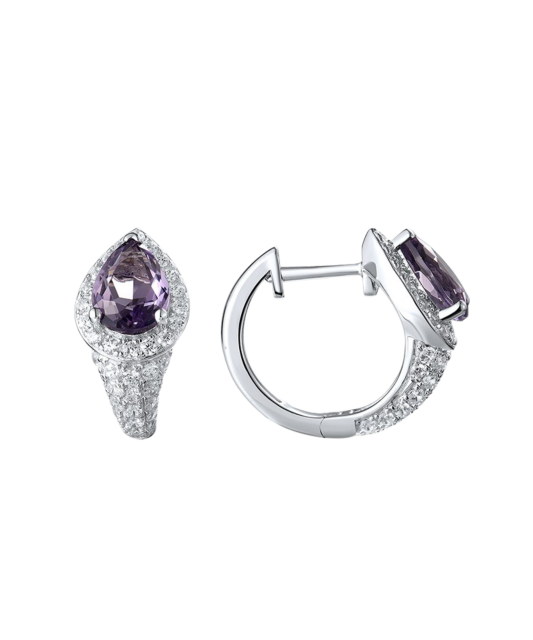 Серьги из серебра с цирконами