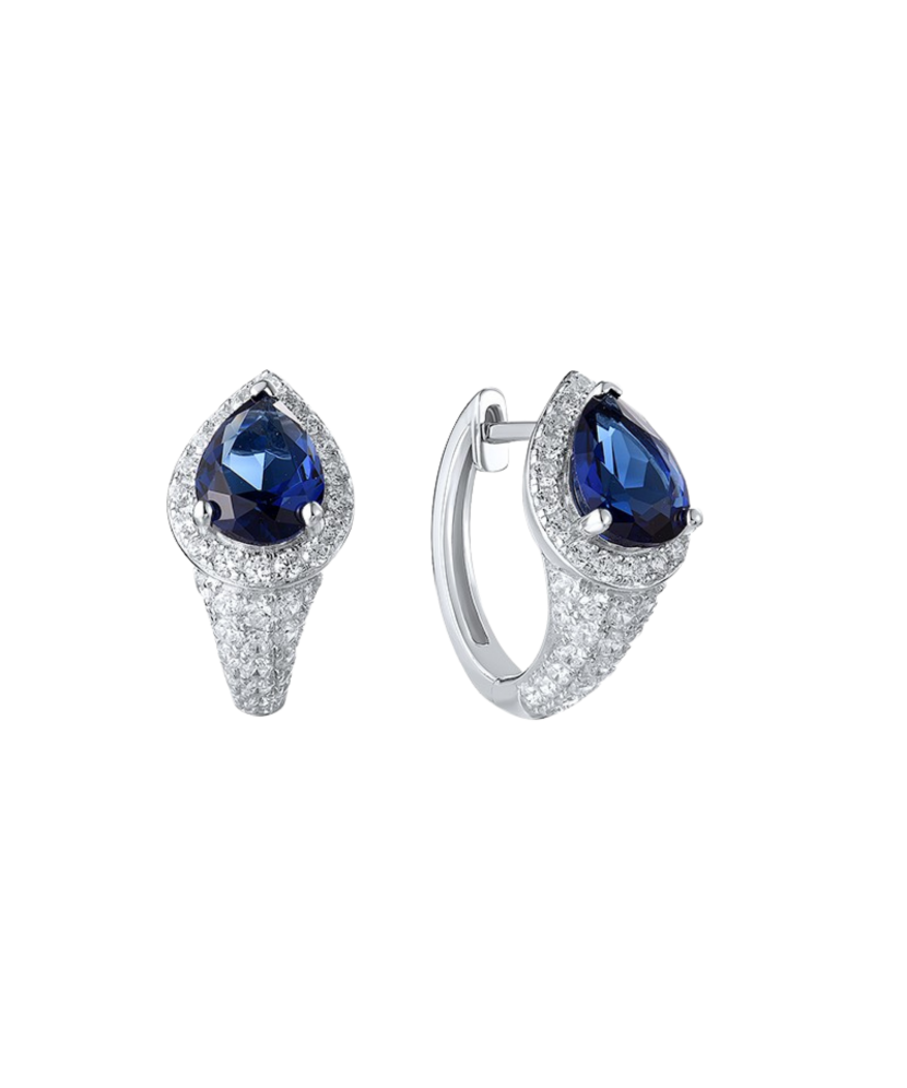 Sterling silver earrings with zircons