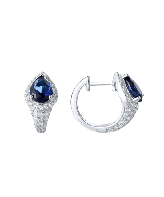 Sterling silver earrings with zircons