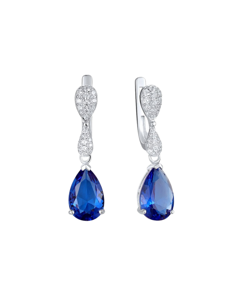 Sterling silver earrings with zircons