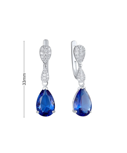 Sterling silver earrings with zircons