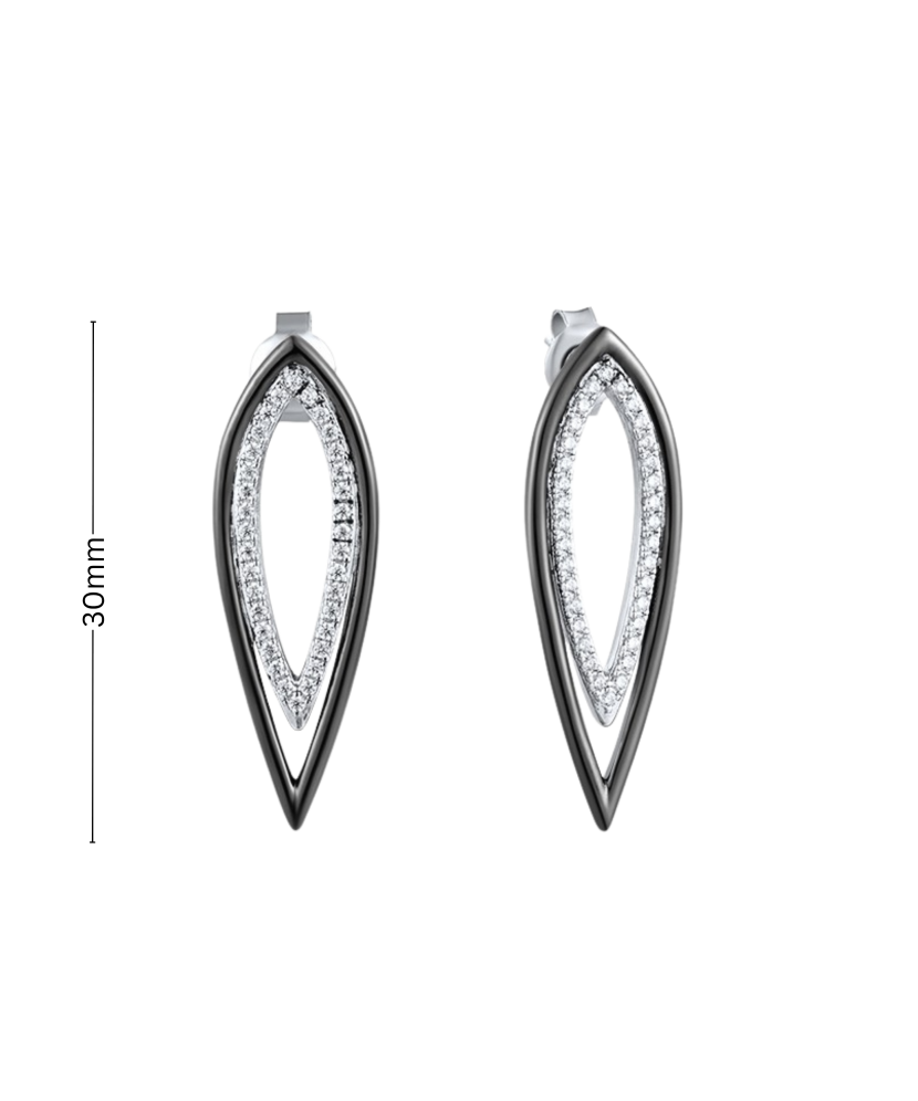 Sterling silver earrings with zircons