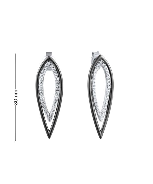 Серьги из серебра с цирконами