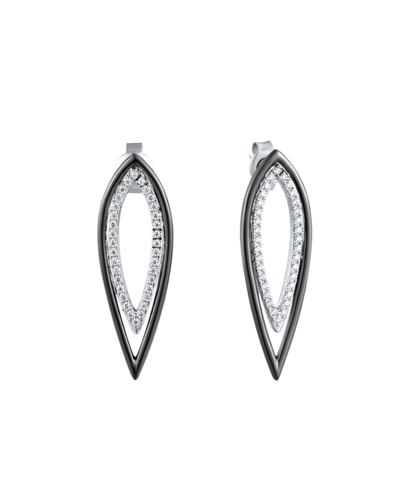 Серьги из серебра с цирконами