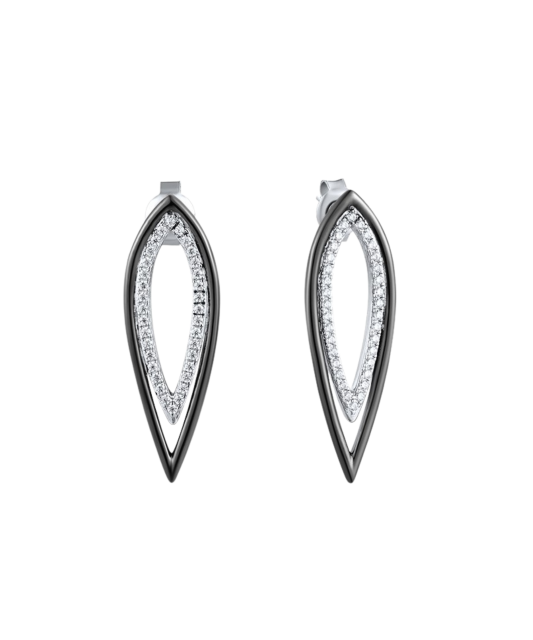 Sterling silver earrings with zircons