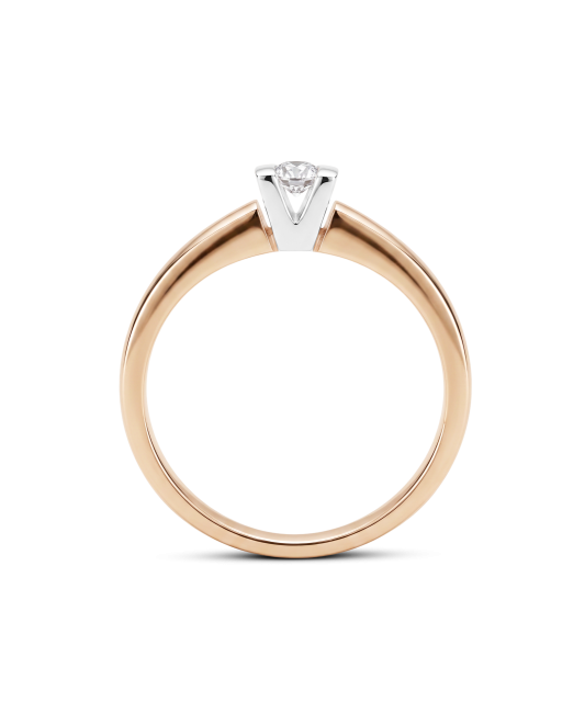 Золотое кольцо с бриллиантом 0,048ct