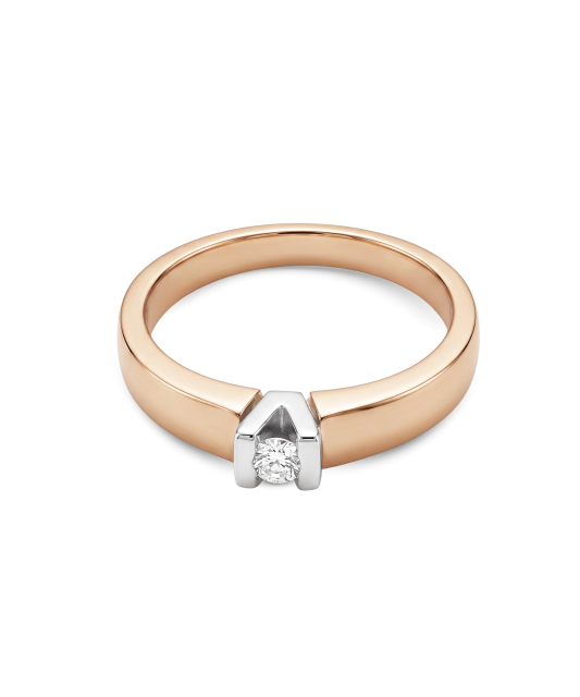 Золотое кольцо с бриллиантом 0,048ct