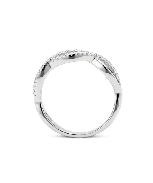 Sterling silver ring with zircons