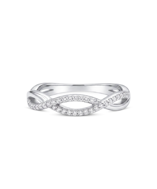 Sterling silver ring with zircons