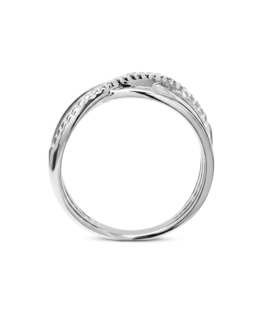 Sterling silver ring with zircons