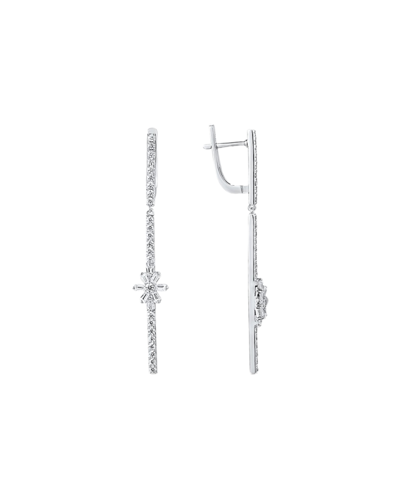 Sterling silver earrings with zircons