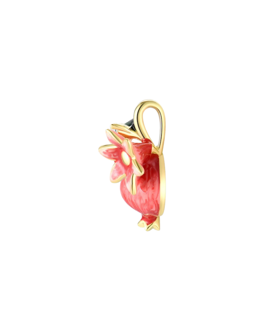 Gilded Sterling Silver pendant with zircons and enamel