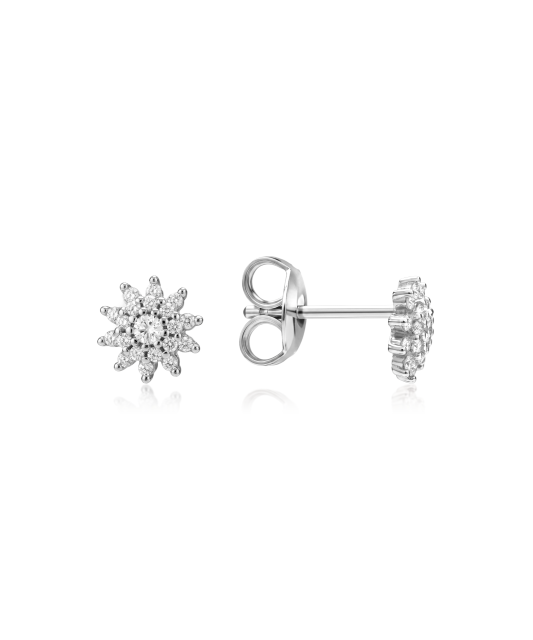 Sterling silver earrings with zircons