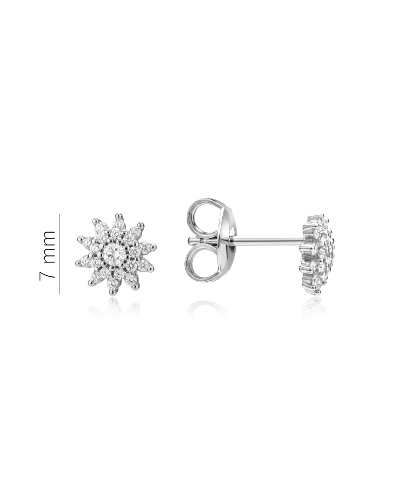 Sterling silver earrings with zircons