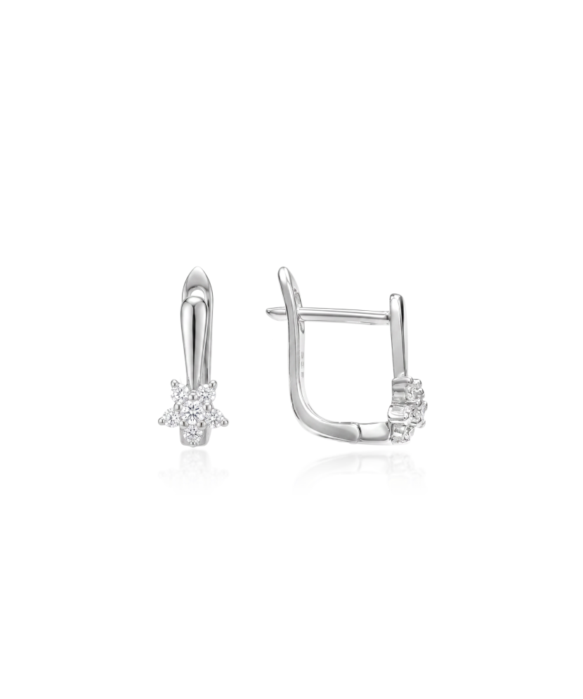 Sterling silver earrings with zircons