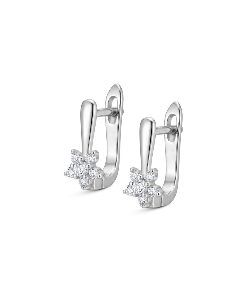 Sterling silver earrings with zircons