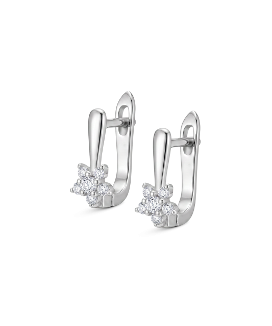 Sterling silver earrings with zircons