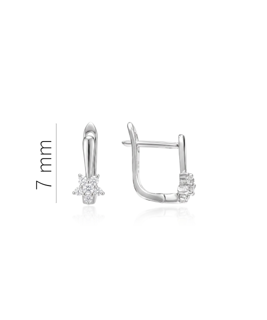 Sterling silver earrings with zircons