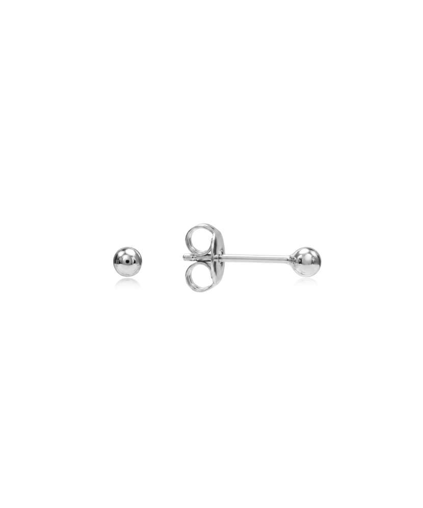 Sterling silver earrings "Bubbles" 3mm