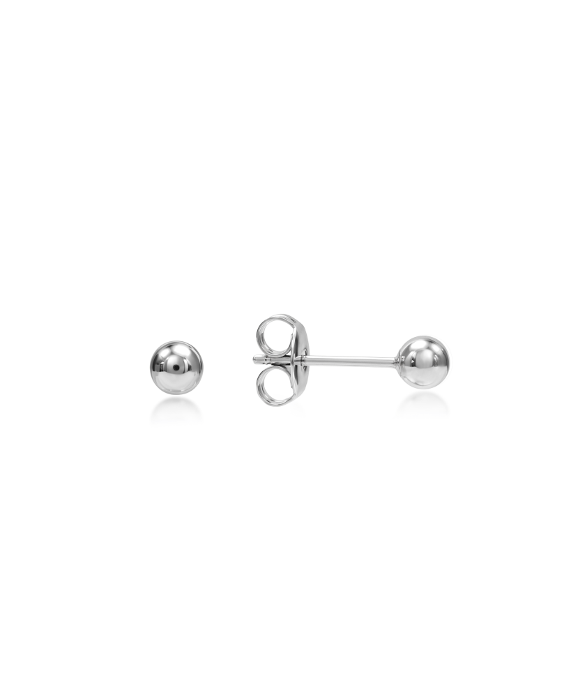 Sterling silver earrings "Bubbles" 4mm