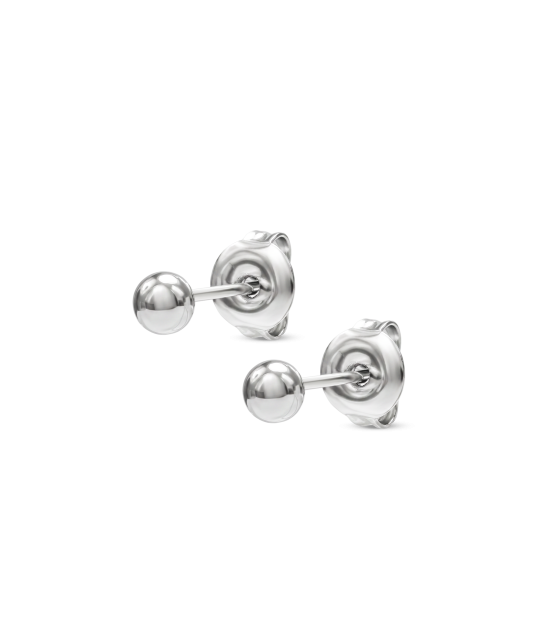 Sterling silver earrings "Bubbles" 4mm
