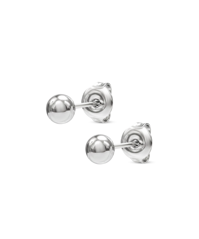 Sterling silver earrings "Bubbles" 5mm