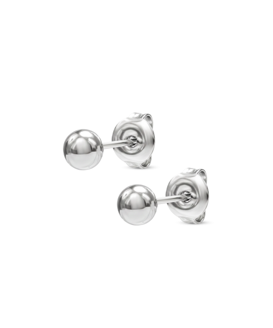 Sterling silver earrings "Bubbles" 5mm