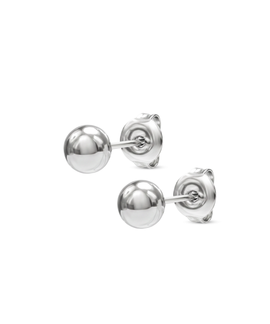 Sterling silver earrings "Bubbles" 6mm