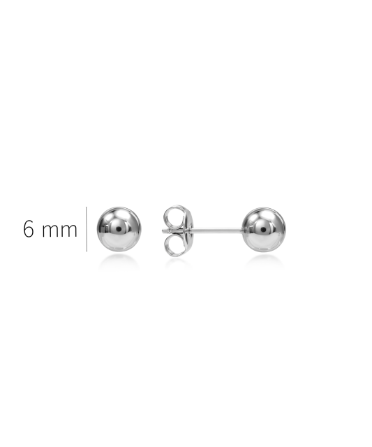 Sterling silver earrings "Bubbles" 6mm