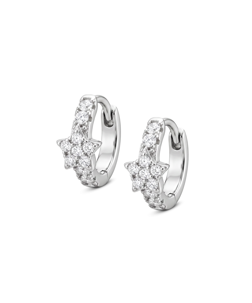 Sterling silver children's earrings with zircons
