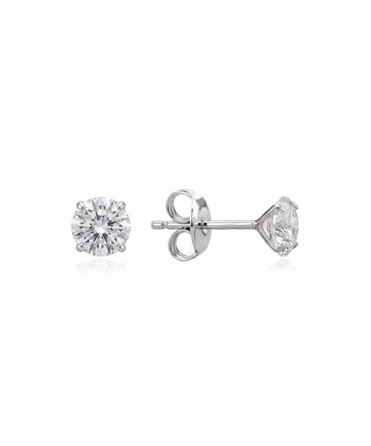 Sterling silver earrings with zircons