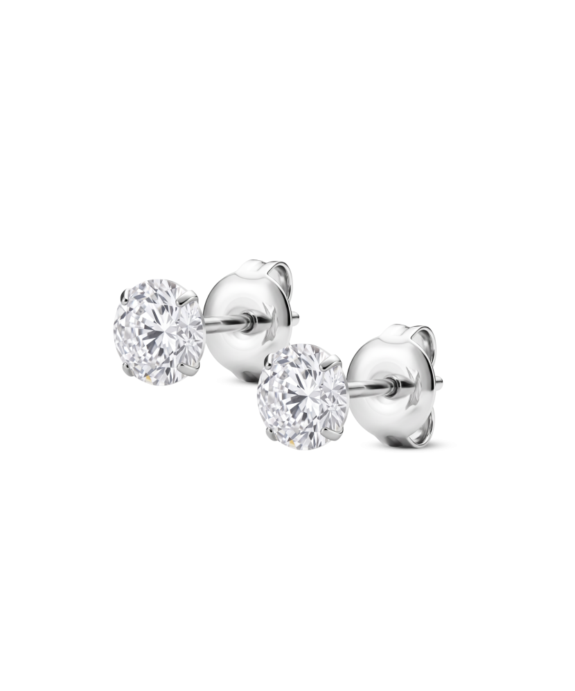 Sterling silver earrings with zircons