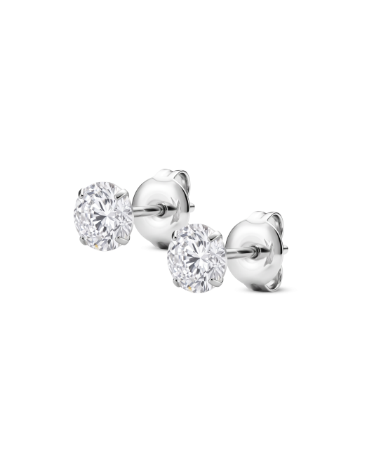 Sterling silver earrings with zircons