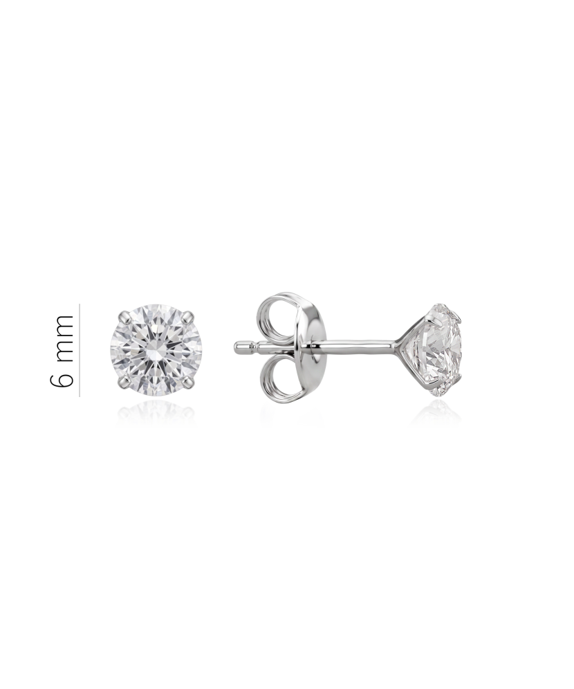 Sterling silver earrings with zircons