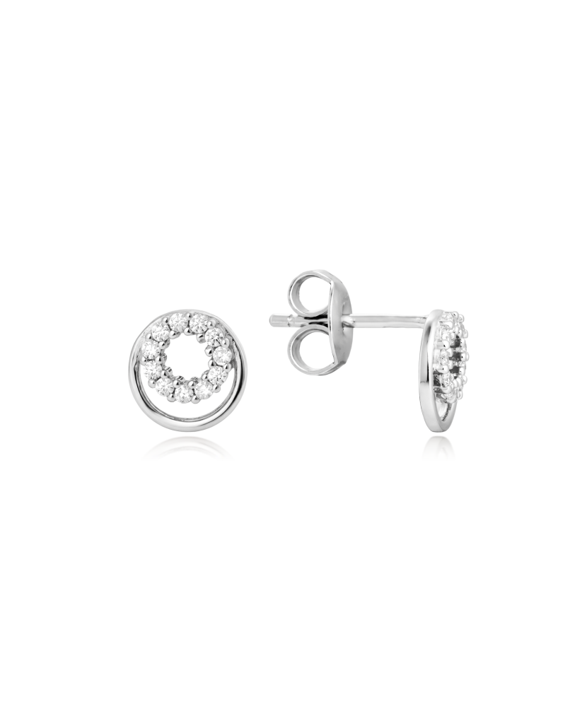 Sterling silver earrings with zircons