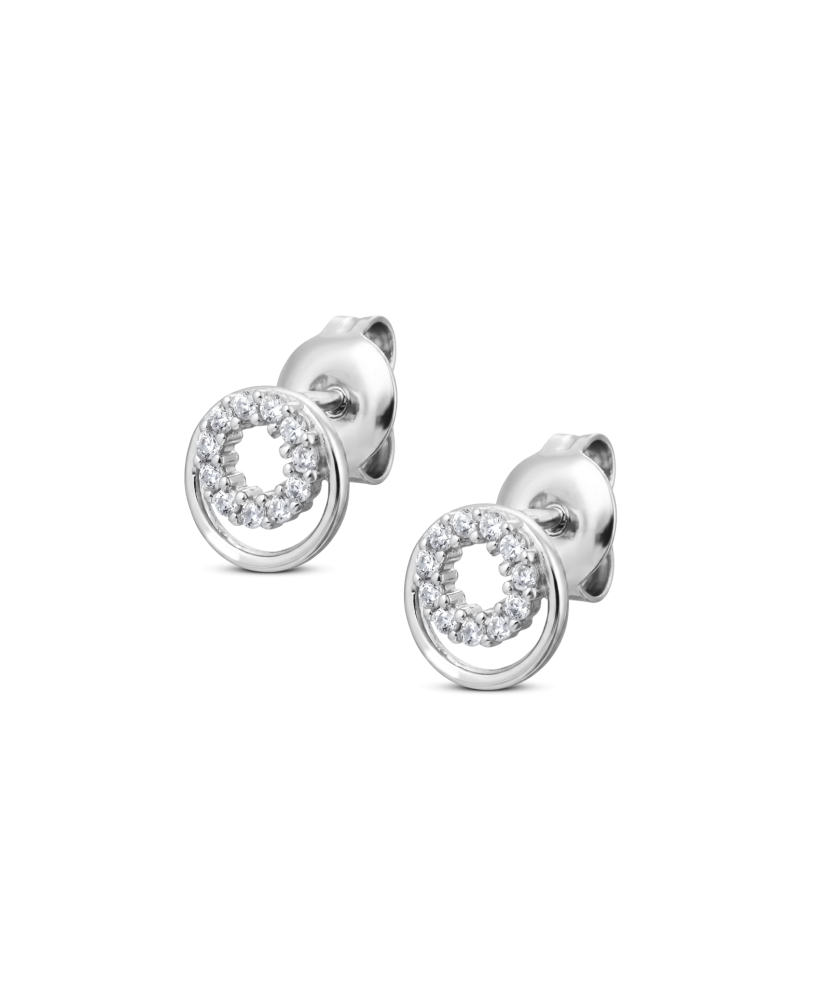 Sterling silver earrings with zircons
