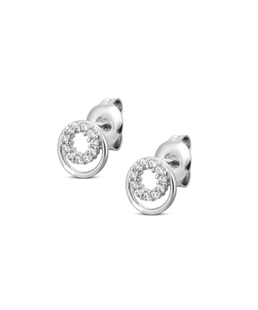 Sterling silver earrings with zircons