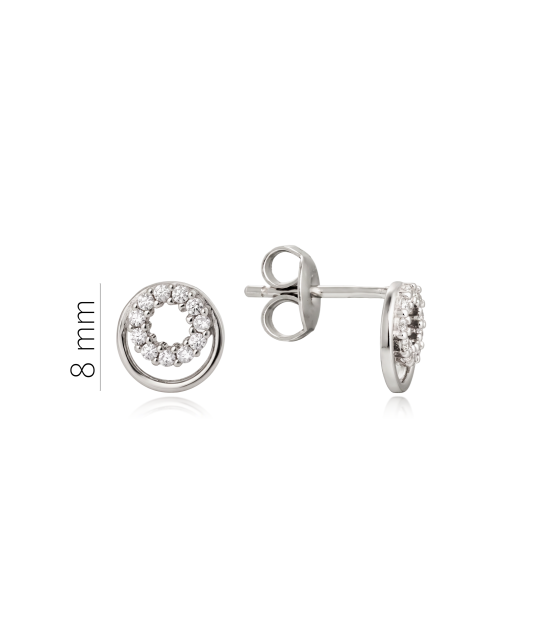 Sterling silver earrings with zircons