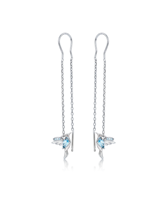 Sterling silver earrings with zircons