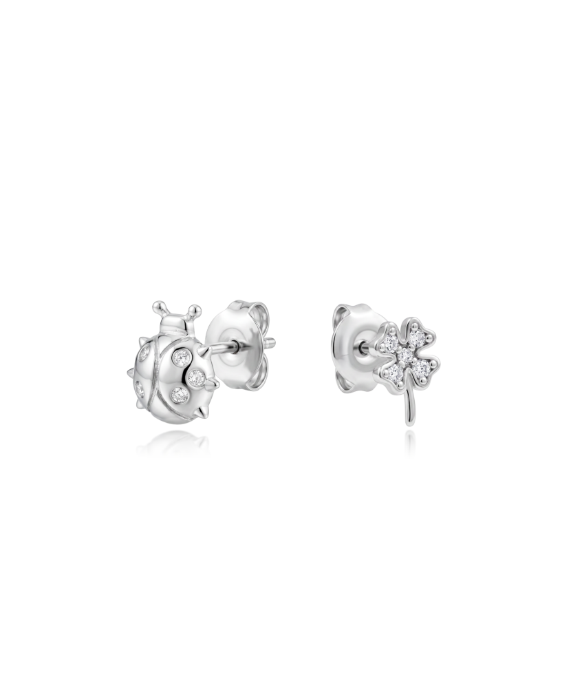Sterling silver earrings with zircons