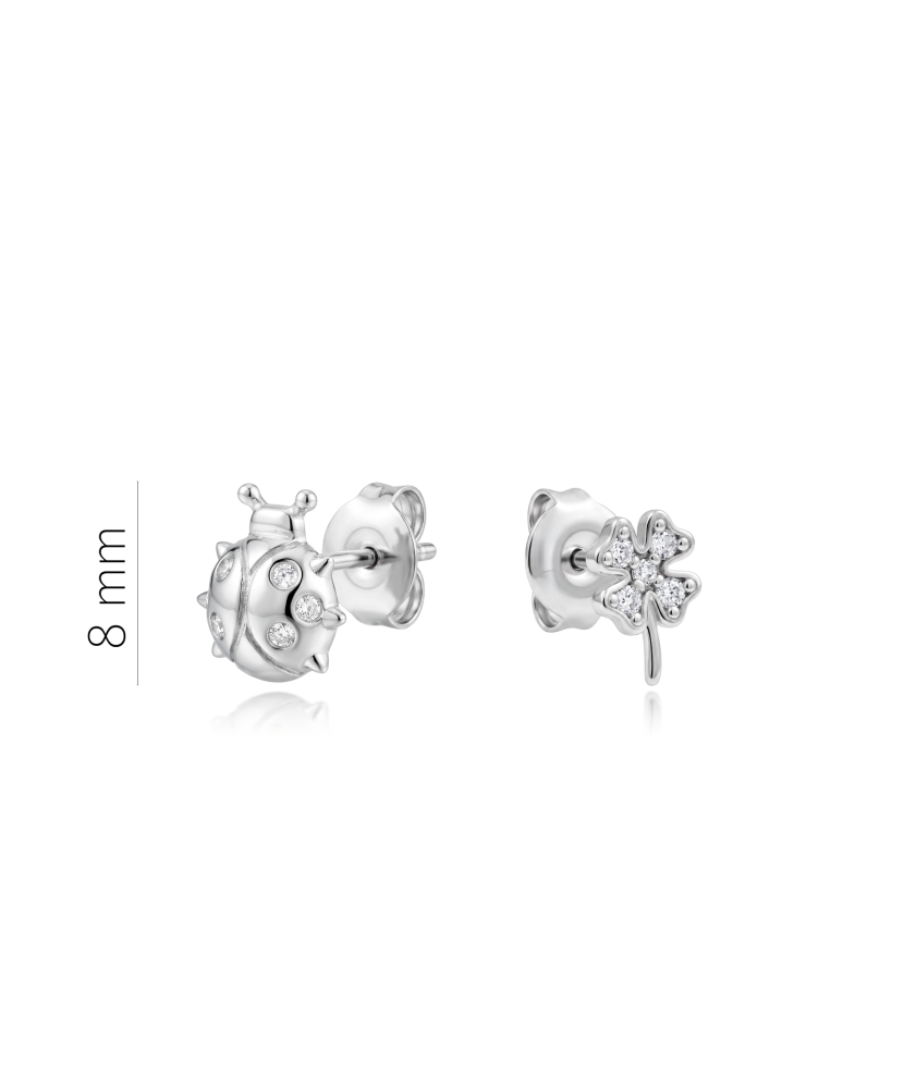 Sterling silver earrings with zircons