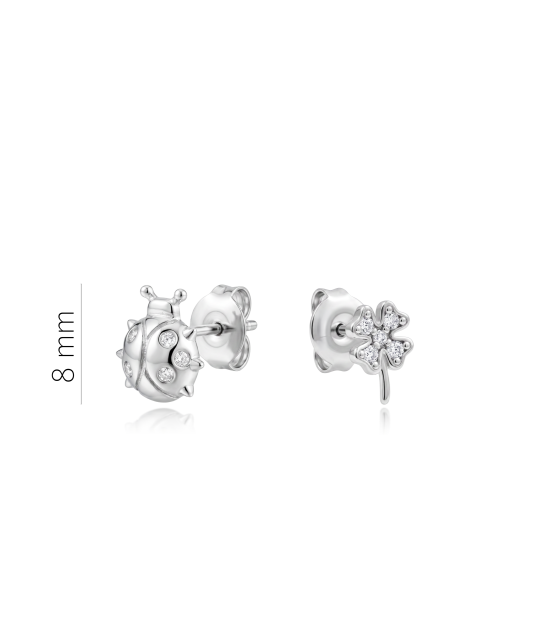 Sterling silver earrings with zircons