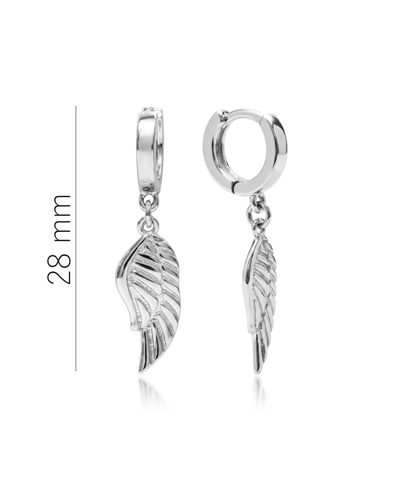 Серьги из серебра "Крыло ангела"