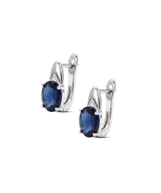 Sterling silver earrings with zircons