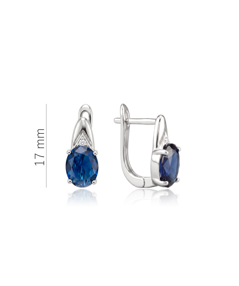 Sterling silver earrings with zircons