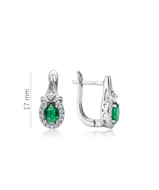 Sterling silver earrings with zircons