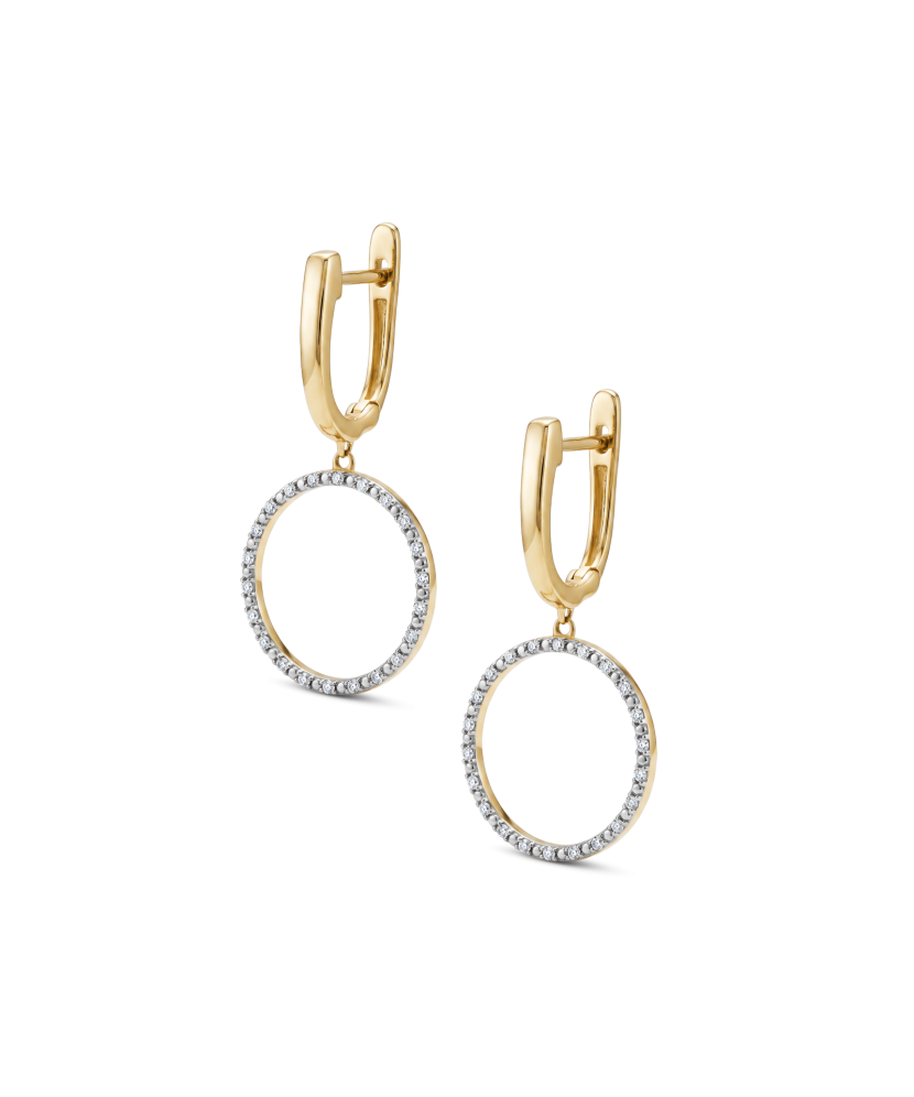 Yellow Gold earrings with diamonds