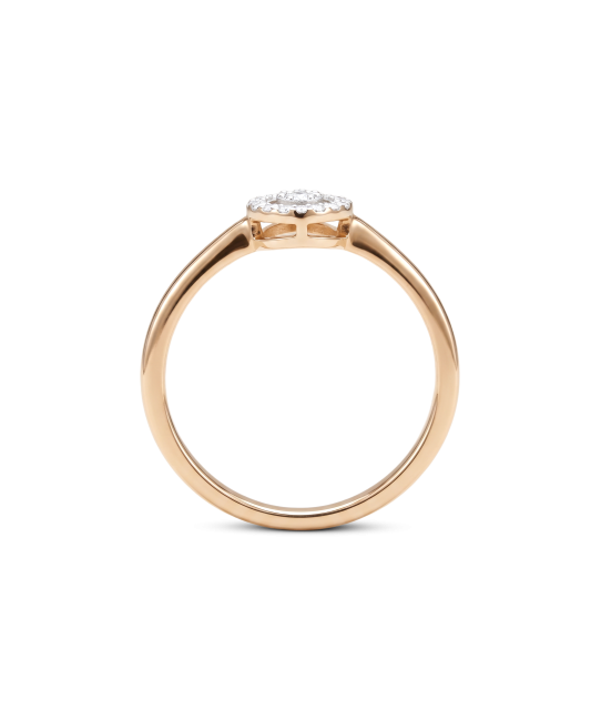 Gold ring with diamonds